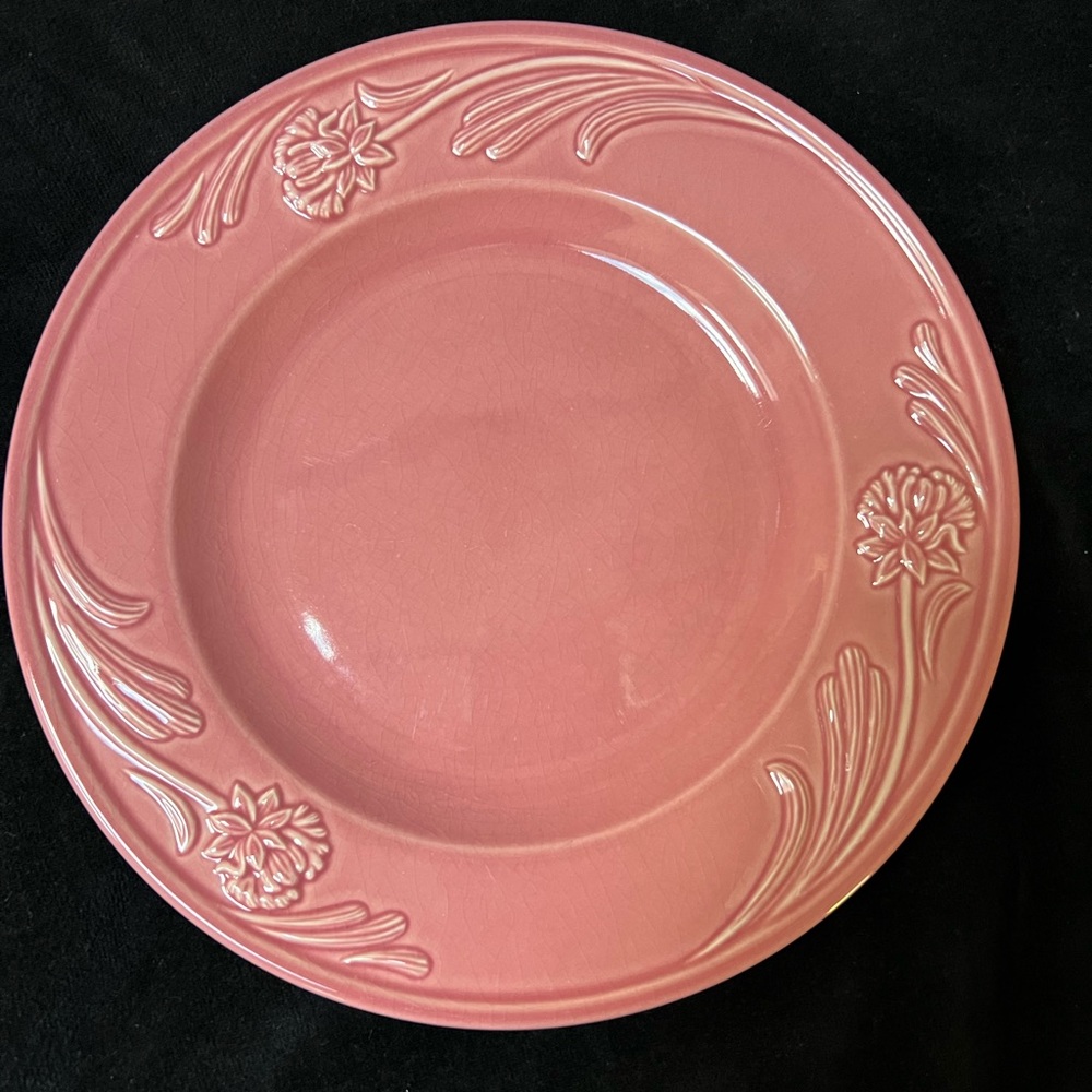 4 - Lenox “Poppies Rainbow”, in Mauve. Salad/AppetizerPlate. 8” diameter.